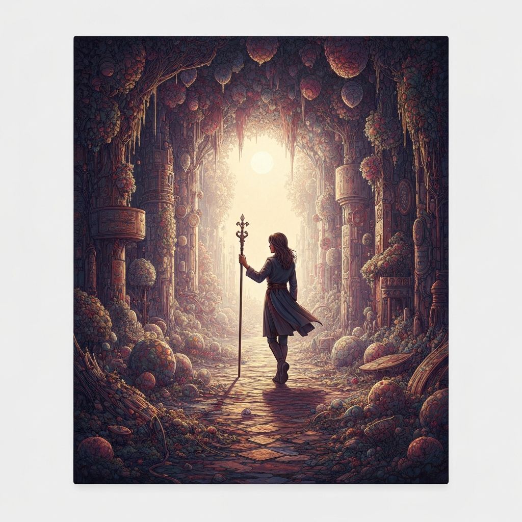 The same artwork with expanded canvas showing AI-generated extended scene