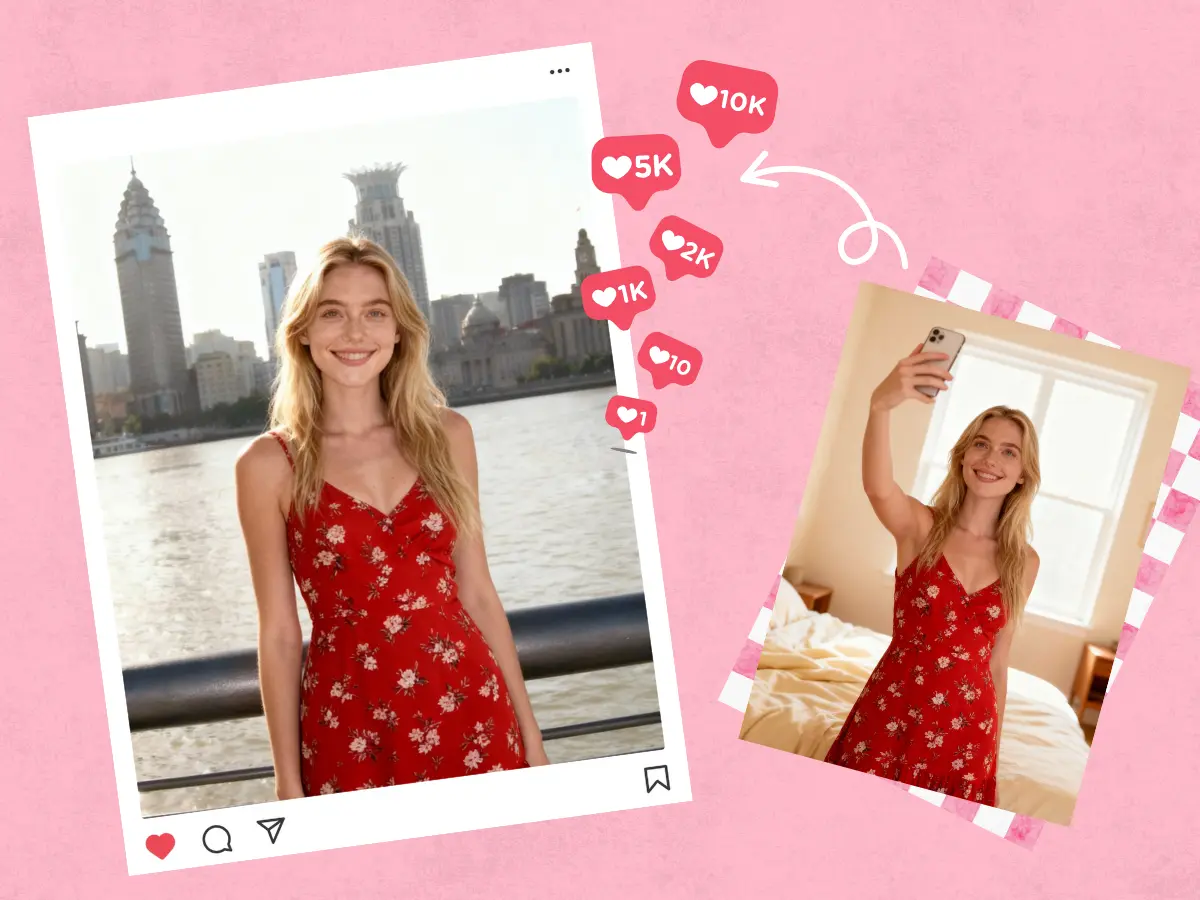 Creative marketing graphics made with ImageHub's background remover by placing subjects in new designs