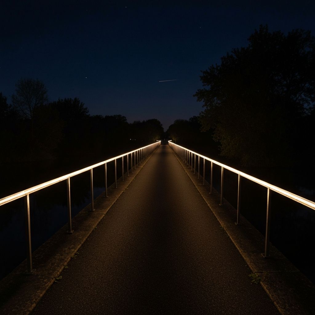 Clarified night photo showing AI deblur results in low-light conditions