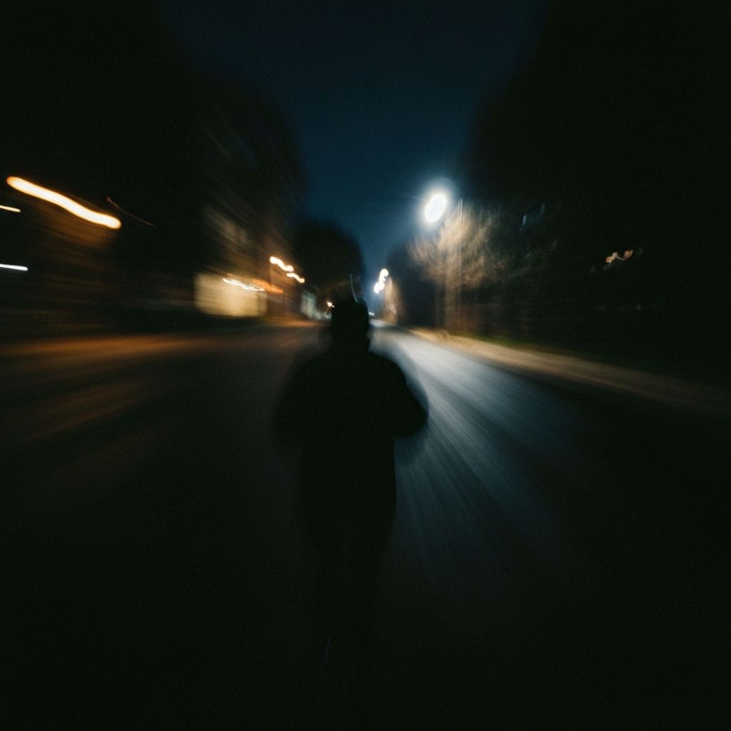 Noisy and blurry low-light photo