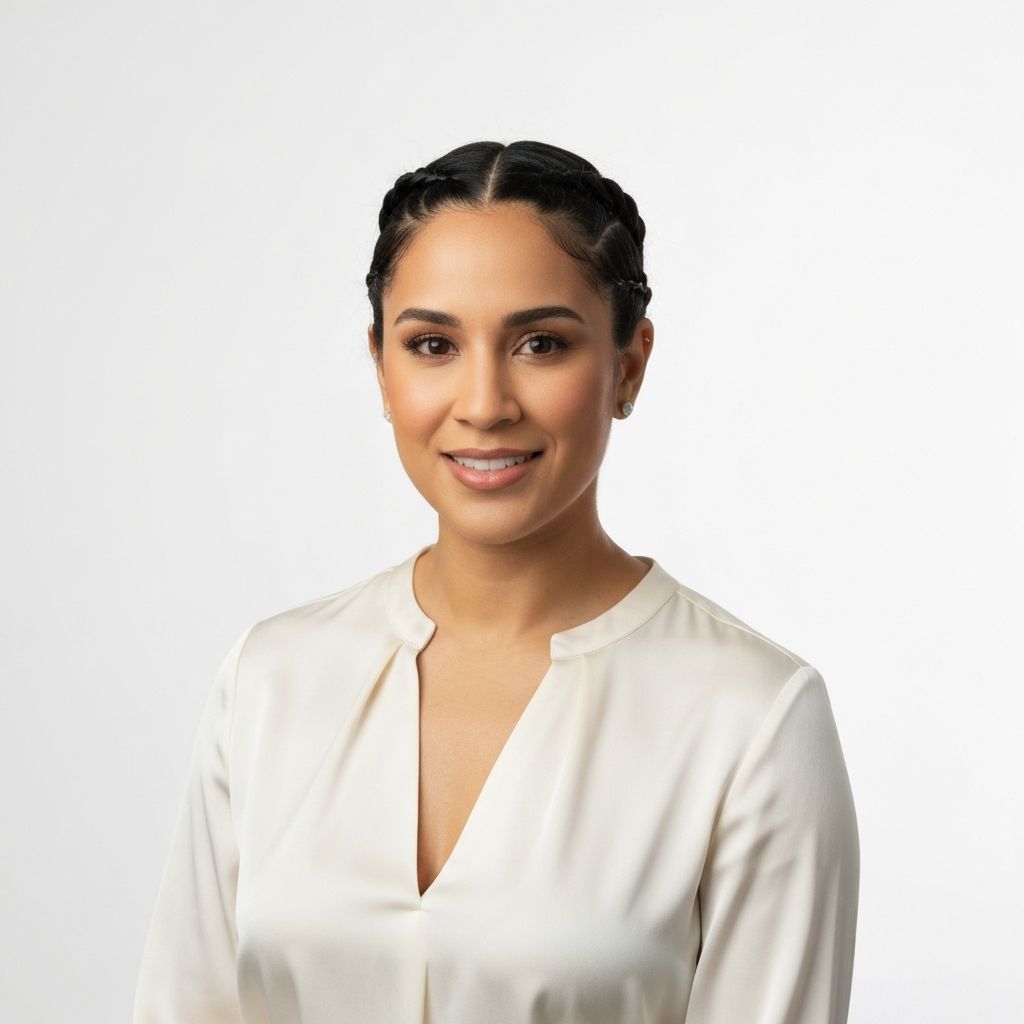 Professional headshot with clean white background after AI processing