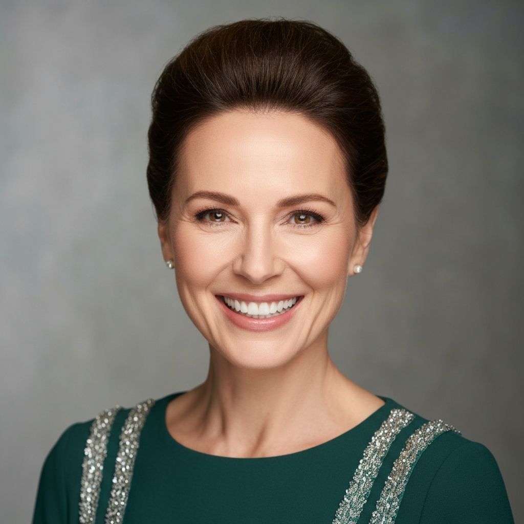 Bright smile with white teeth and clear skin using free AI face editor