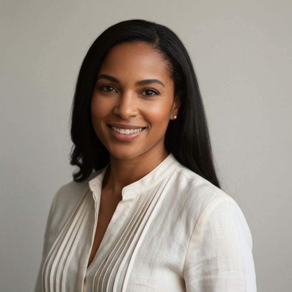 Realistic brunette to blonde hair color transformation on dark skin tone