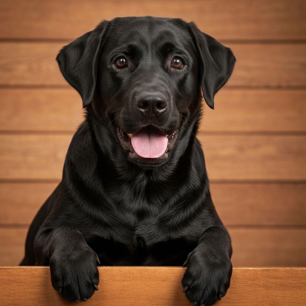 Snapshot of a dog in a grassy park with sharp background details