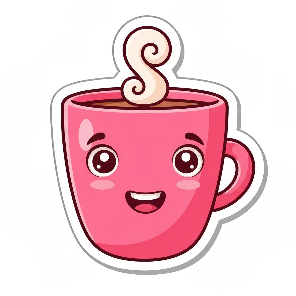 AI generated coffee cup emoji for branding and social media