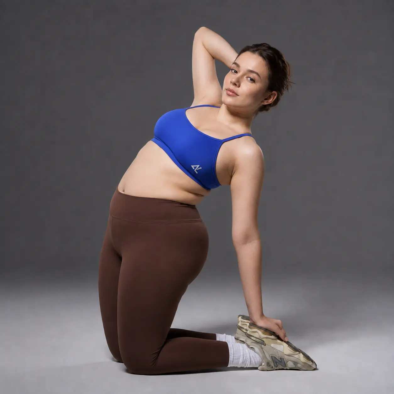 Original fitness portrait before exploring a different body shape.