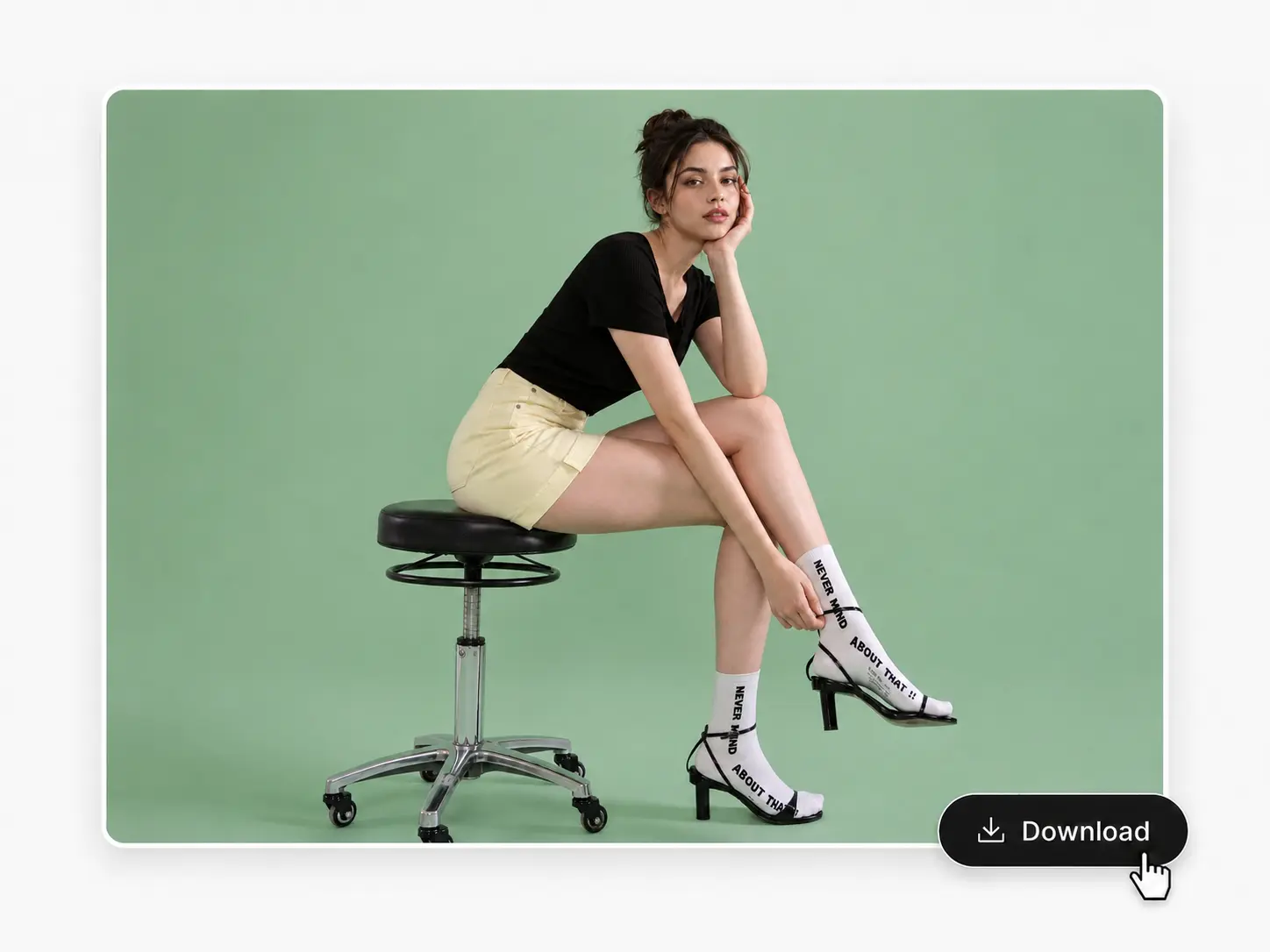 Finished body-edit result with a download button.