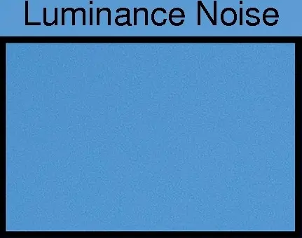 Close-up example showing luminance noise as light and dark grain.