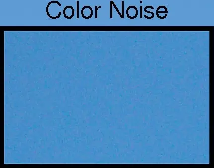 Close-up example showing color noise as scattered colored speckles.