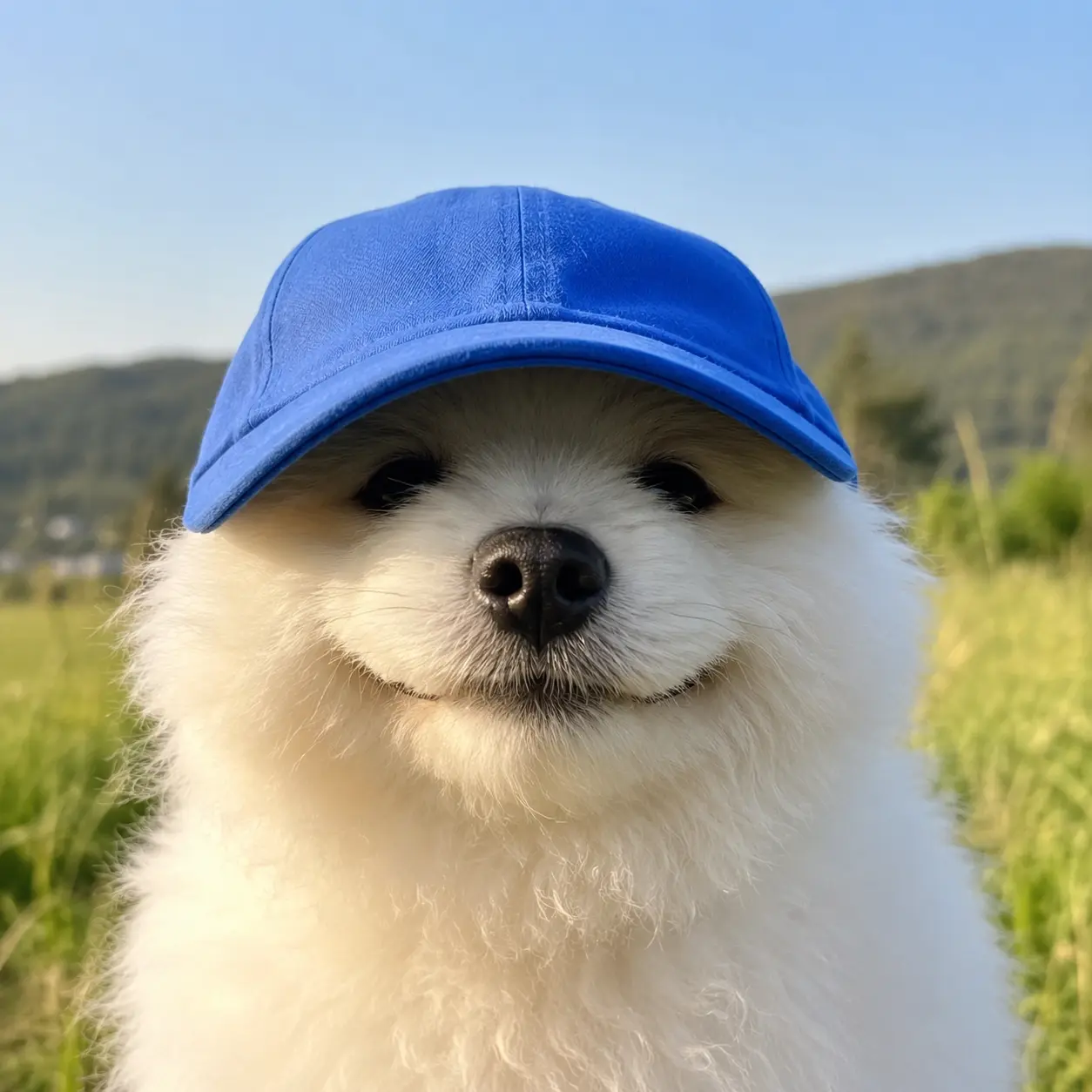 A dog photo before conversion into an iOS-style emoji.