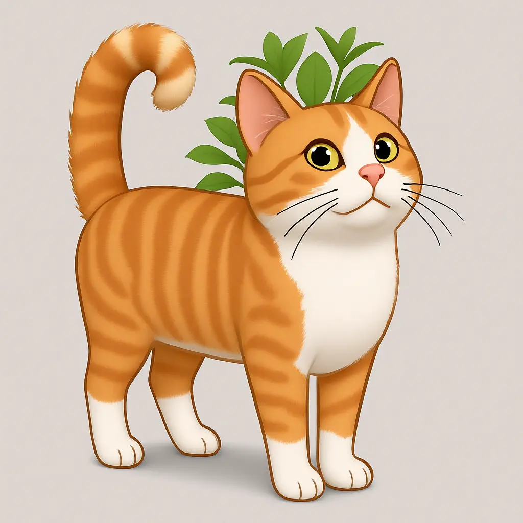 An iOS-style cat emoji generated from the pet photo.