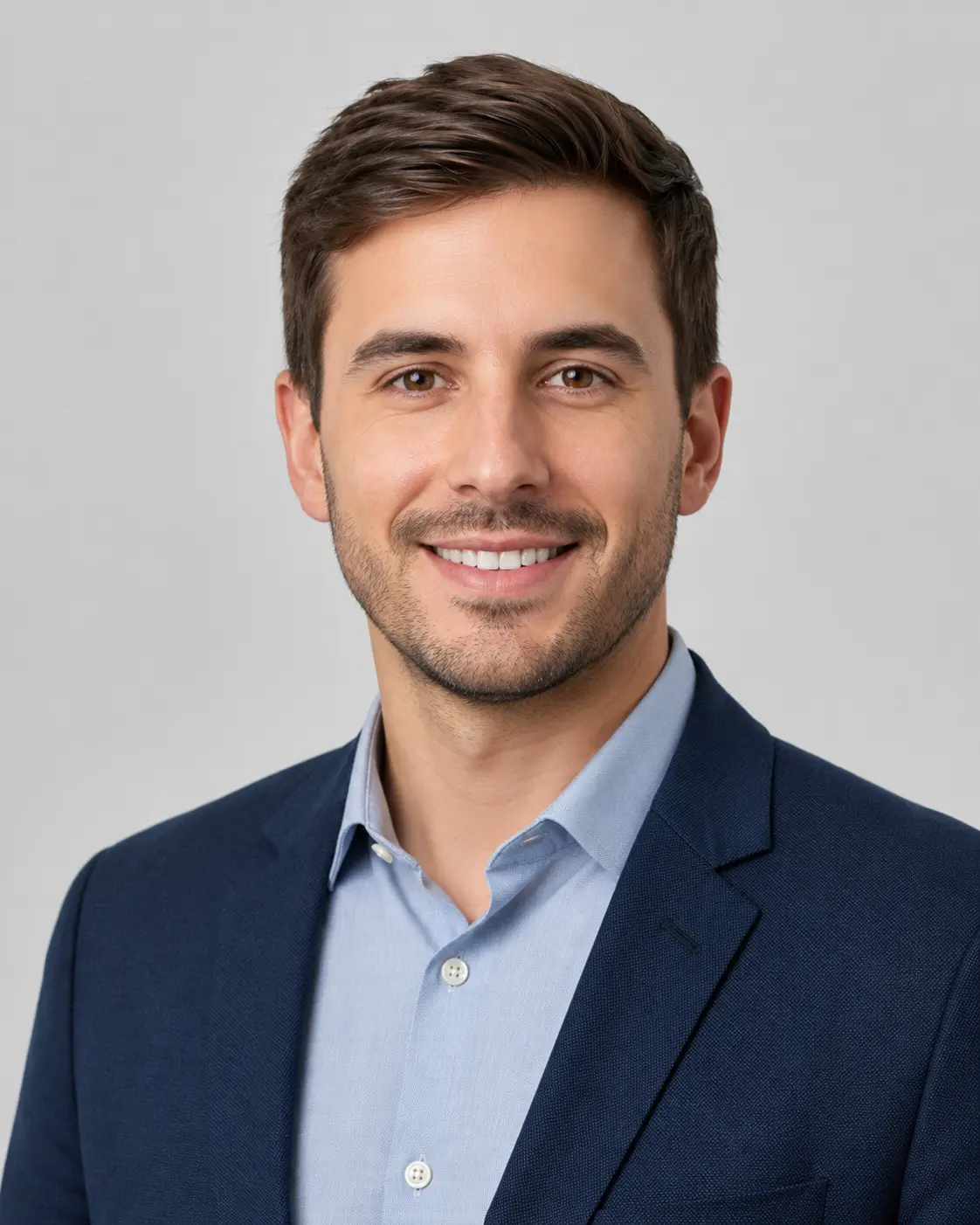 A polished professional headshot ready for a linkedin profile.