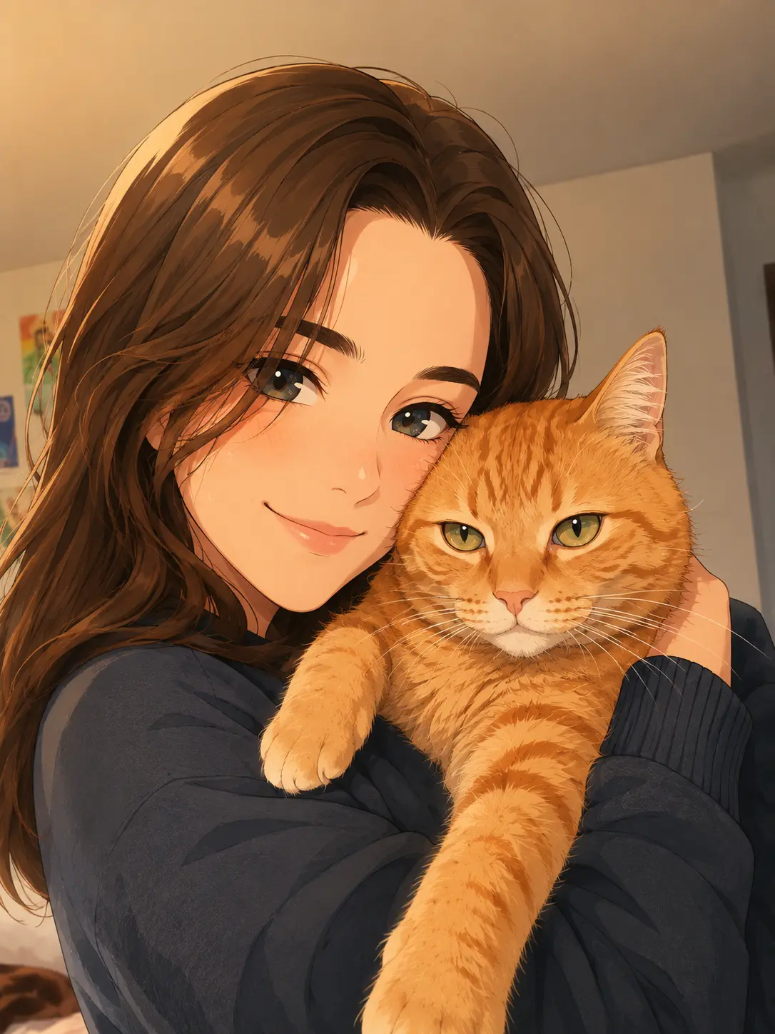 The source portrait restyled as an anime portrait.