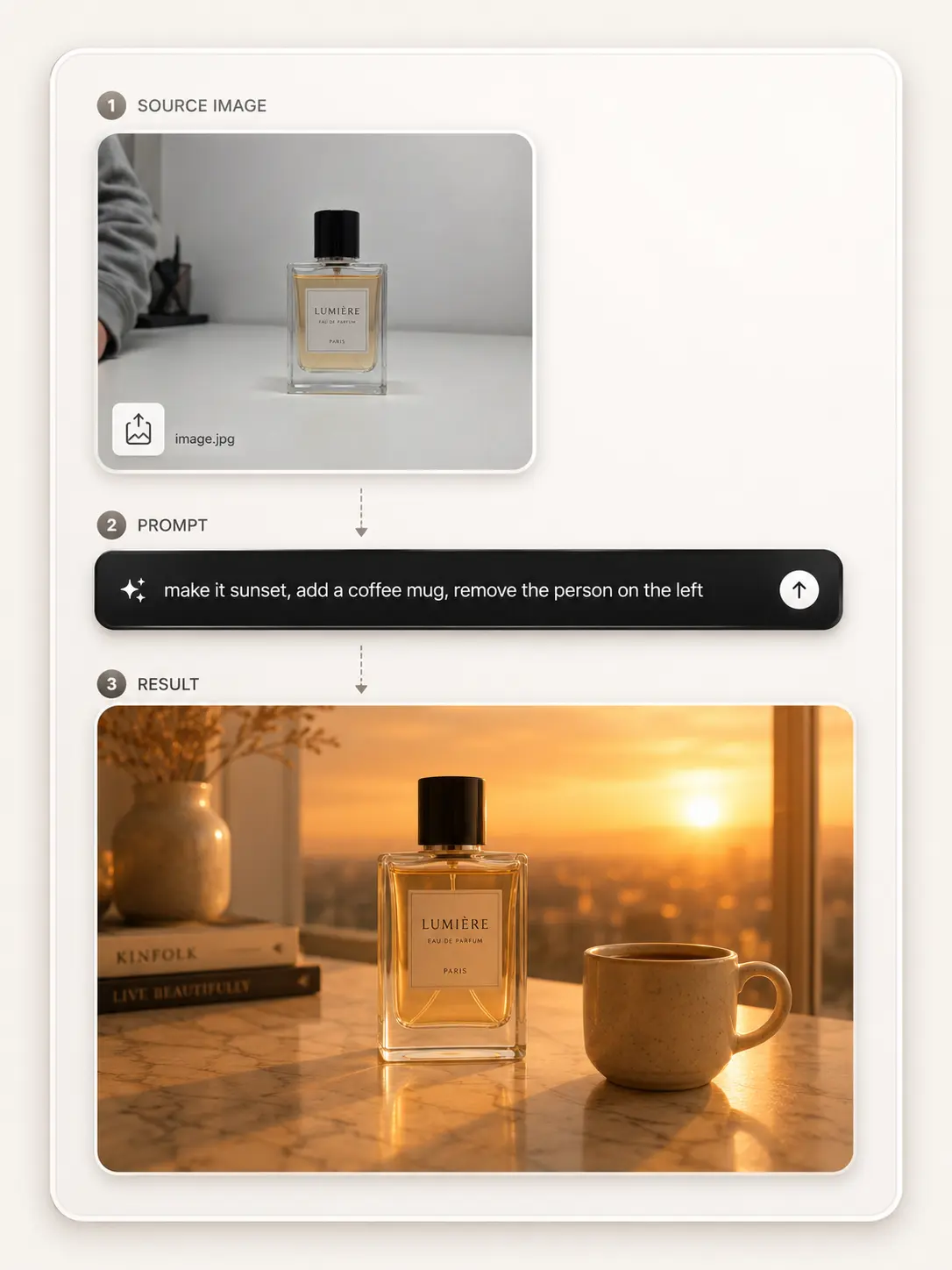 Image to image preview showing an ImageHub style transformation.