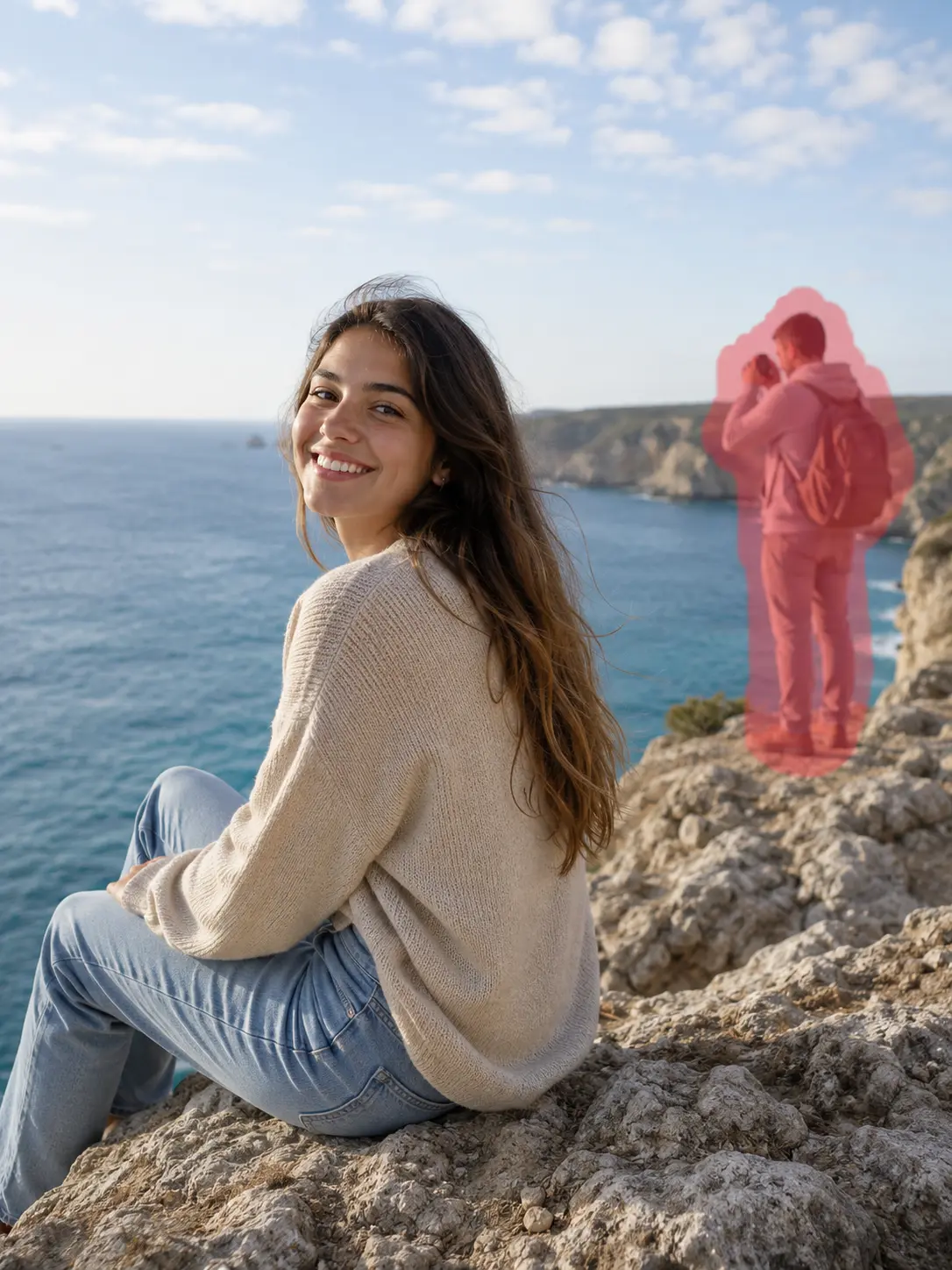 Sample photo before AI object removal.