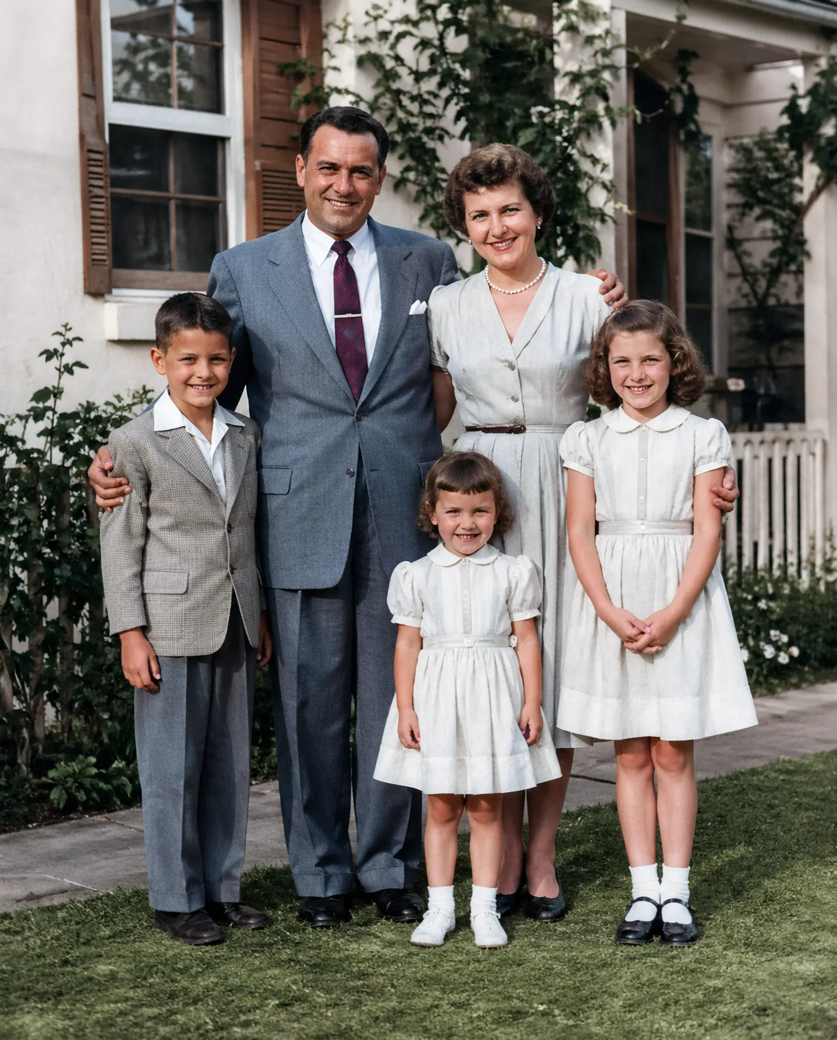 Restored family album photo prepared for a digital album.