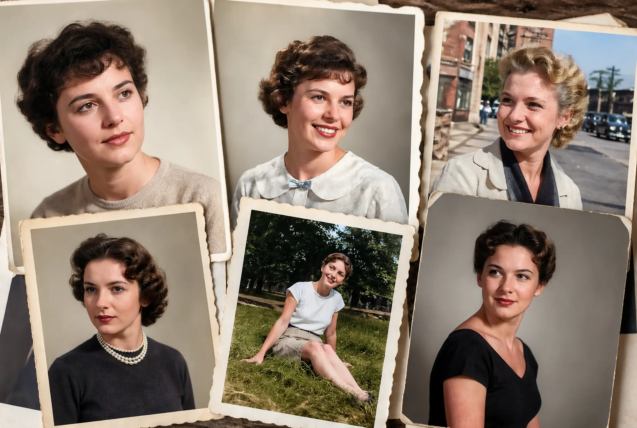 Old printed photo prepared for AI photo restoration.