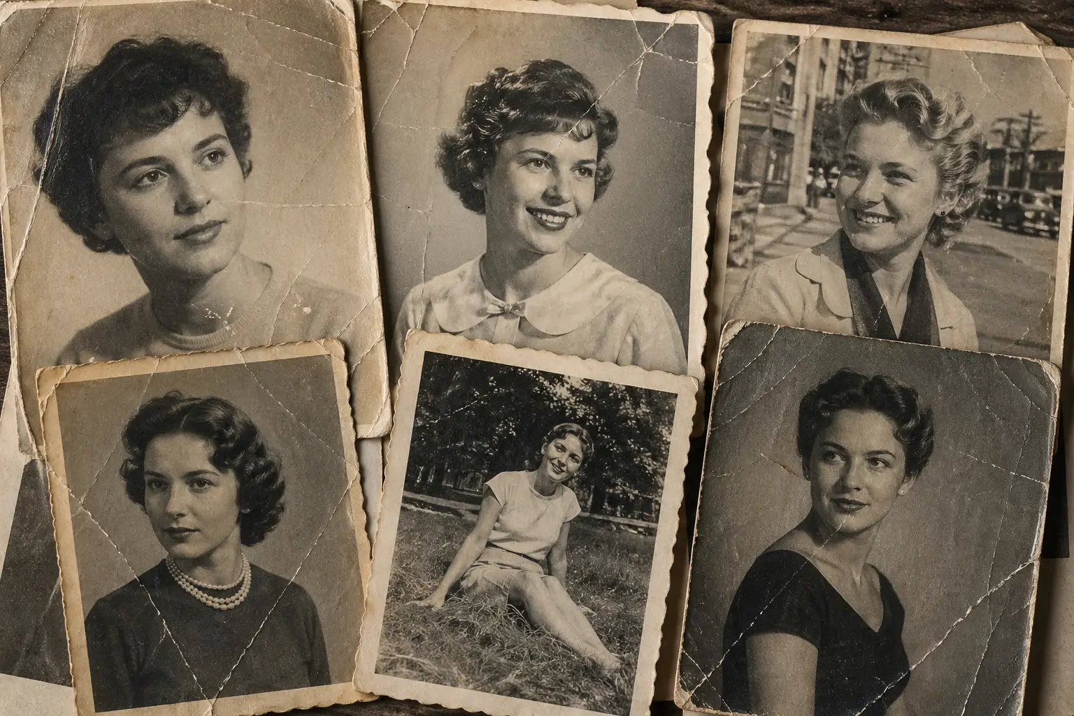 Soft printed memory before AI photo restoration.