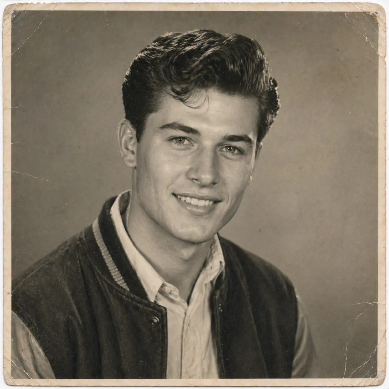 Soft archive photo before AI photo restoration.