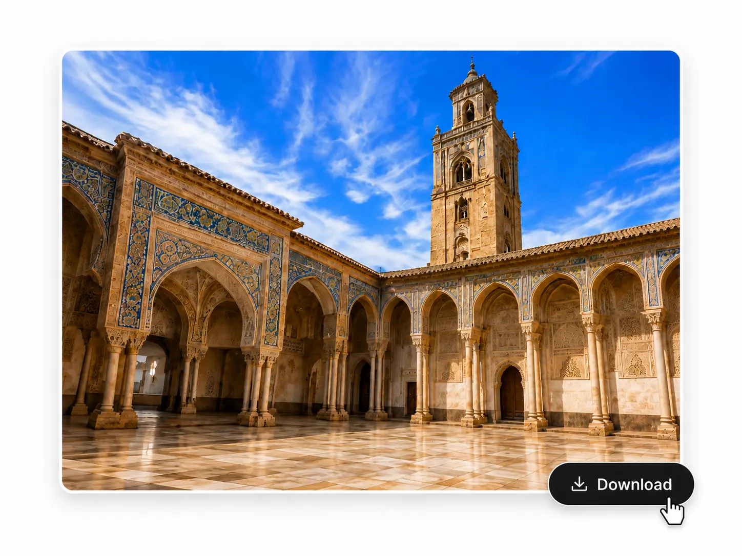 Finished courtyard photo ready to download