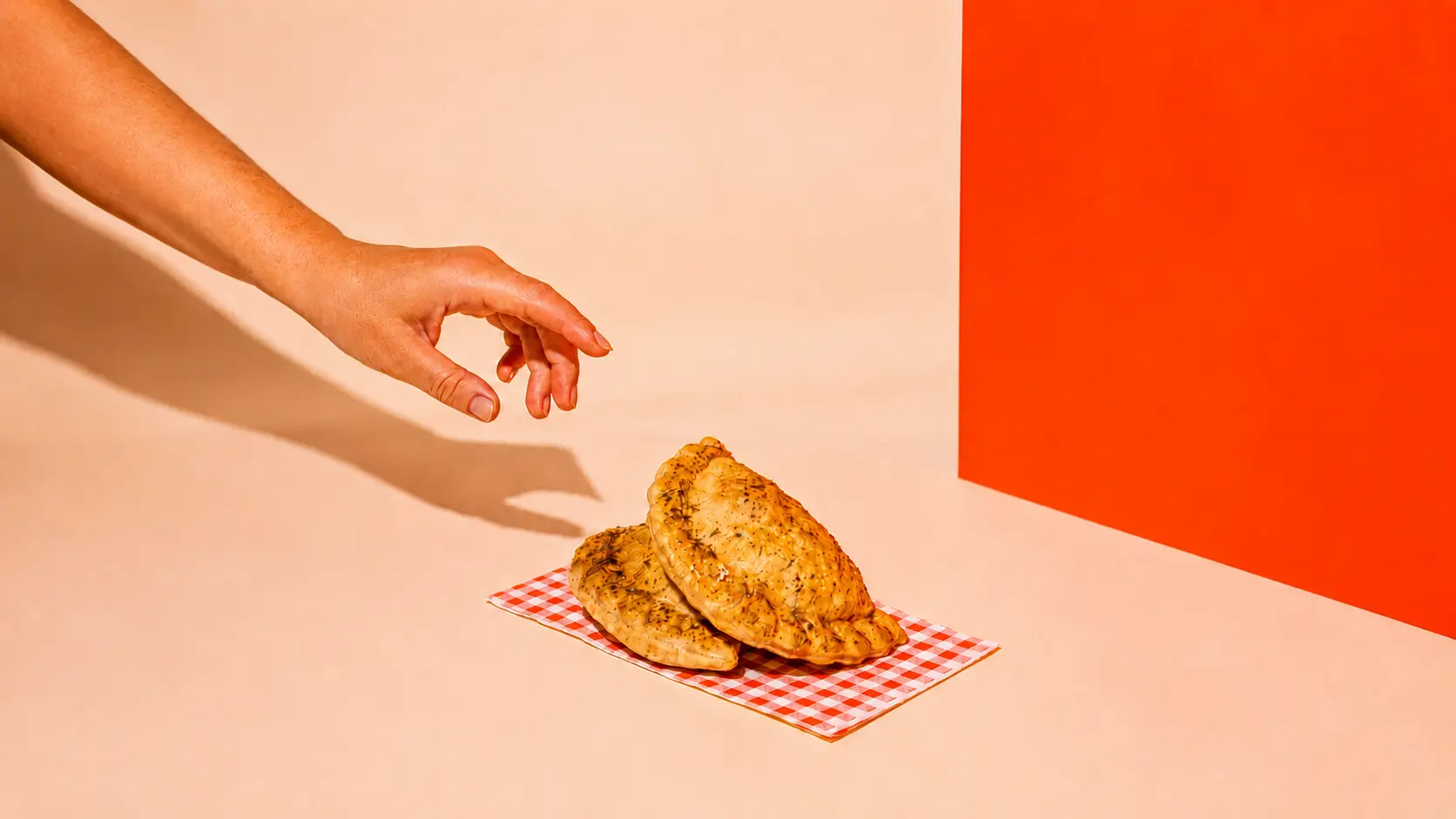Food photo after the letter tiles were removed