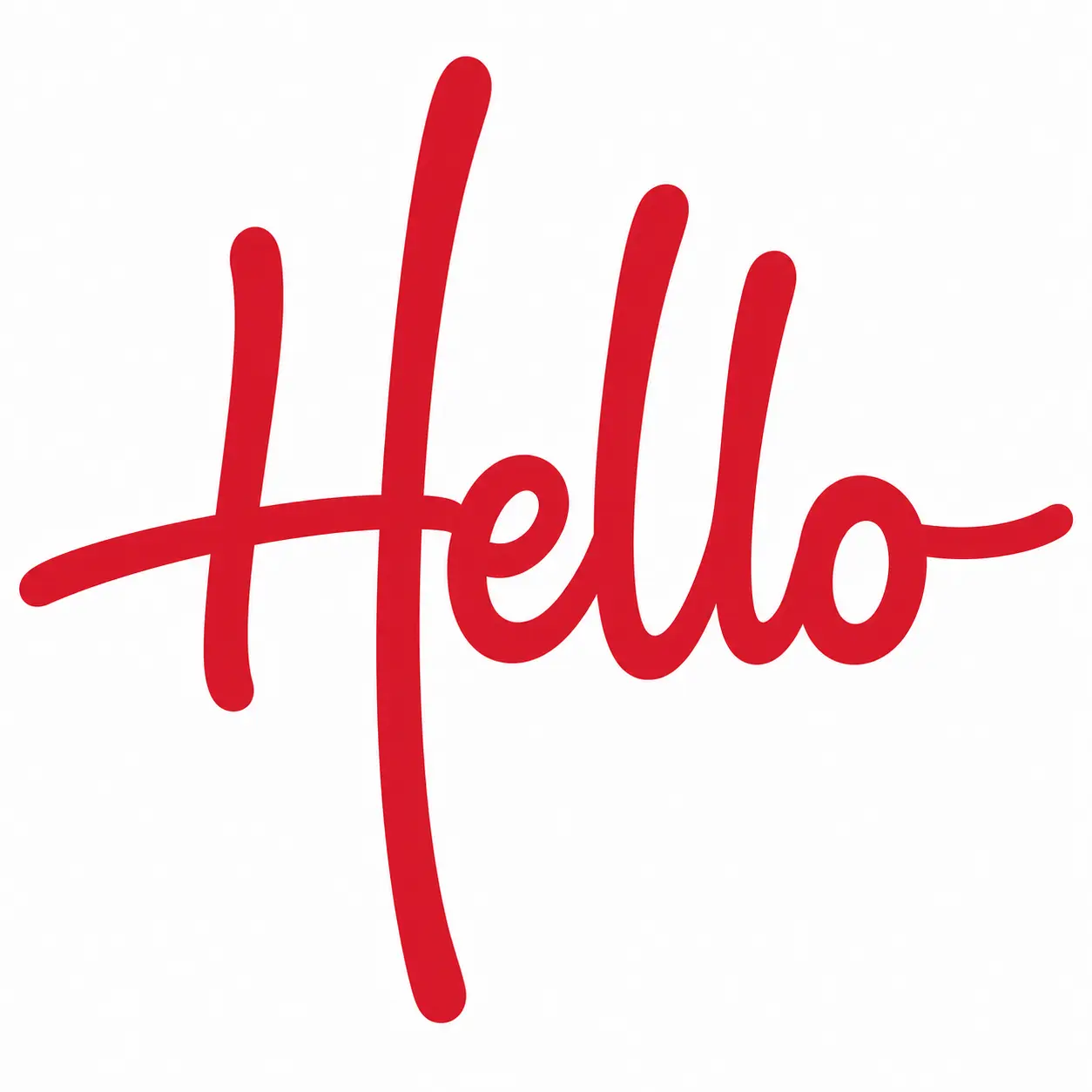 The same Hello graphic with cleaner, sharper lettering.