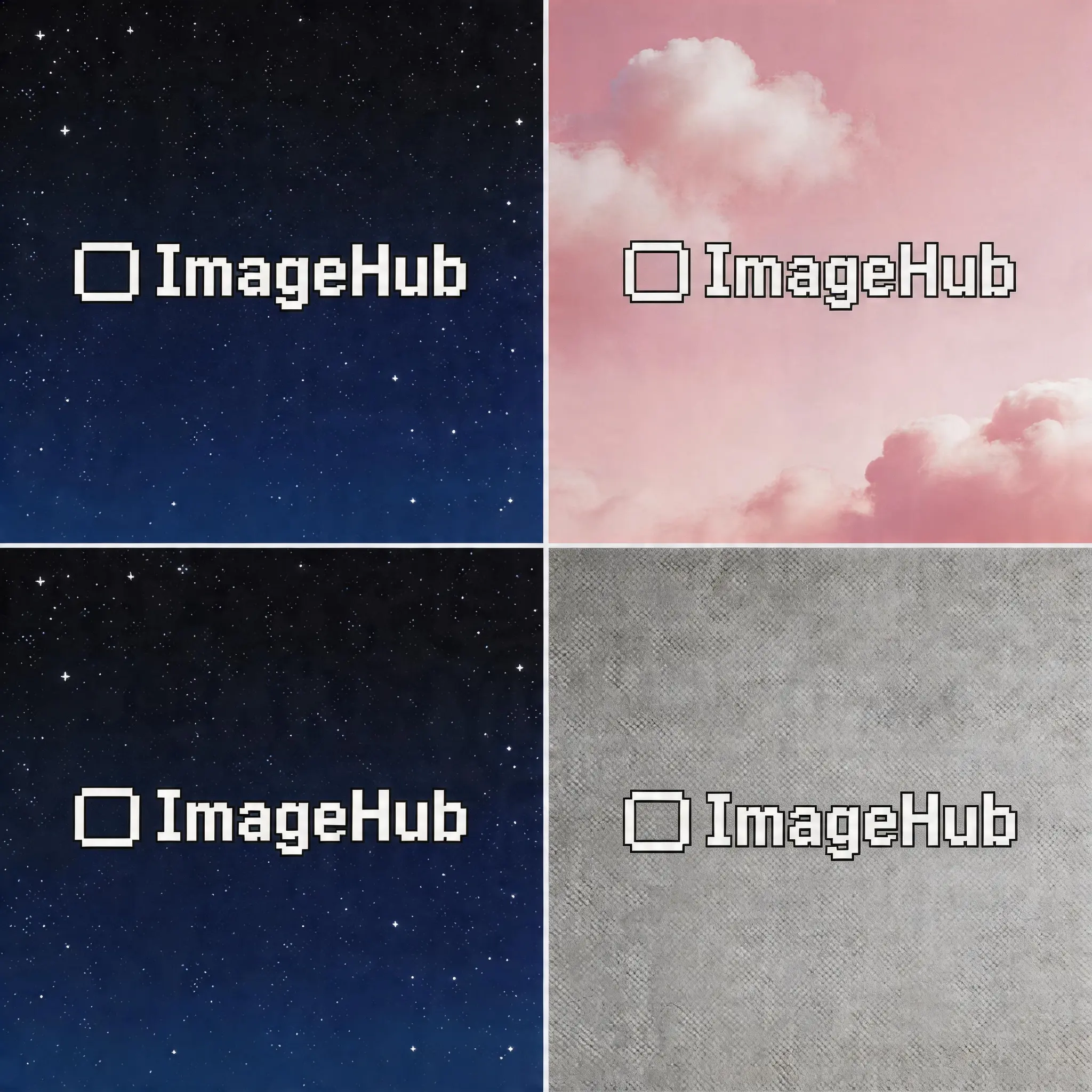 Graphic asset shown across four alternate export scenes.