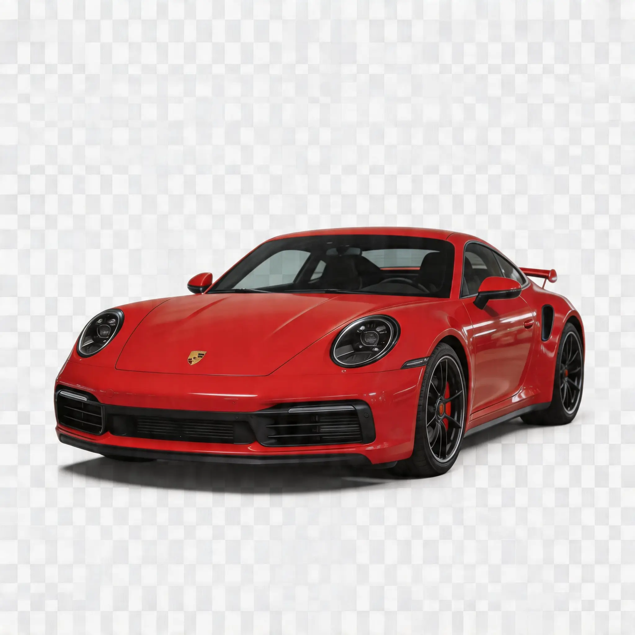 Vehicle cutout preview on a checkerboard transparency background.