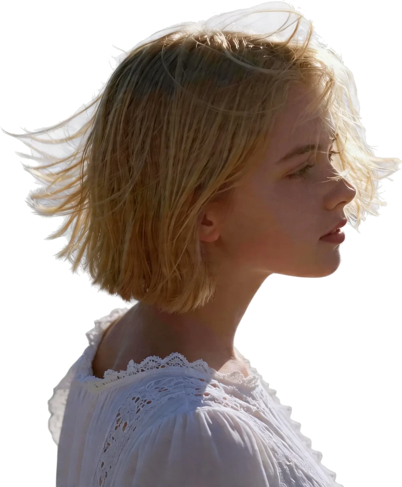 Portrait after AI background removal on a clean light background.