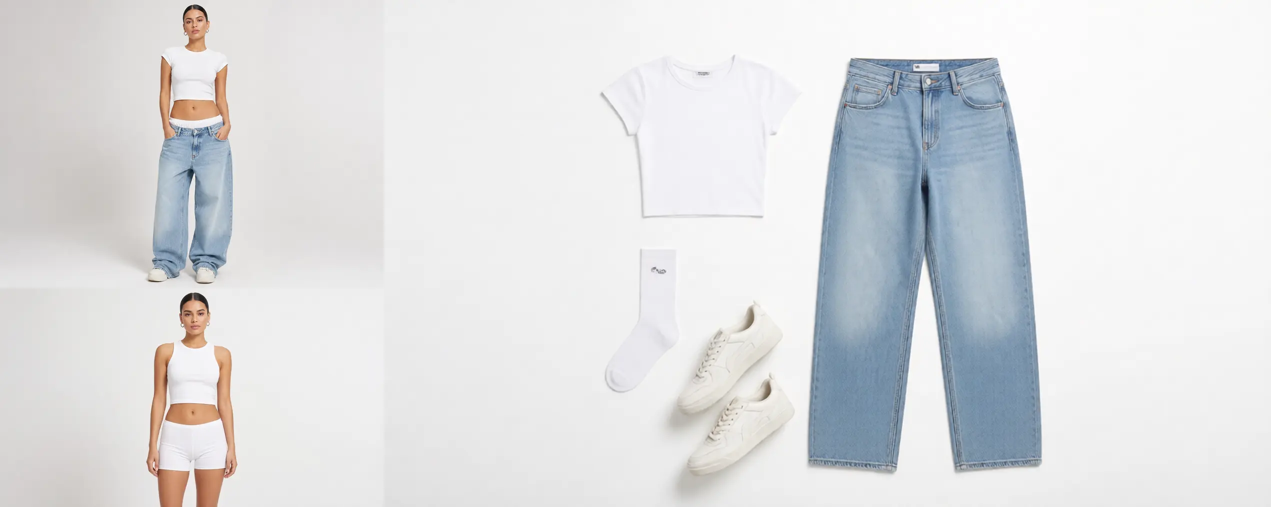 Outfit pieces extracted from a person photo with ImageHub.